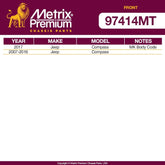 Metrix Premium 4 PC Front Stabilizer Bar Link and Sway Bar Bushing Kit  97414MT fitment